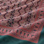 Rani Mehrab Navy cotton king size bedsheet - close-up of print