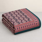 Rani Mehrab Navy cotton king size bedsheet - folded set