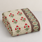 Genda Bagh Red cotton king size bedsheet - folded set