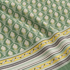 Shahi Buti Green cotton king size bedsheet - close-up of print