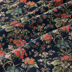 Van Bahar Navy cotton king size bedsheet - close-up of print