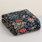 Van Bahar Navy cotton king size bedsheet - folded set