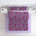 Lotus cotton velvet bedcover in Amethyst Orchid