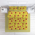 Lotus cotton velvet bedcover in Illuminating