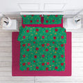 Lotus cotton velvet bedcover in Mint