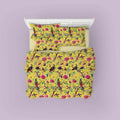 Paradise cotton velvet bedcover in Illuminating