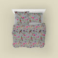 Paradise cotton velvet bedcover in Ultimate Gray