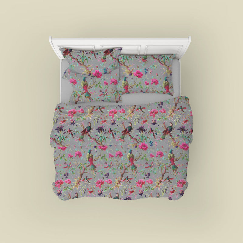 Paradise cotton velvet bedcover in Ultimate Gray