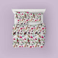 Paradise cotton velvet bedcover in White