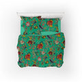 Tree of Life cotton velvet bedcover in Mint