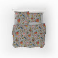 Tree of Life cotton velvet bedcover in Ultimate Gray