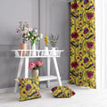 Indian Peacock velvet door curtains set of 2 in Illuminating