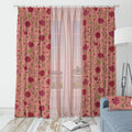 Lotus velvet door curtains set of 2 in Burnt Coral