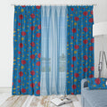 Lotus velvet door curtains set of 2 in French Blue