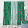 Lotus velvet door curtains set of 2 in Mint