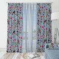 Paradise velvet door curtains set of 2 in Cerulean
