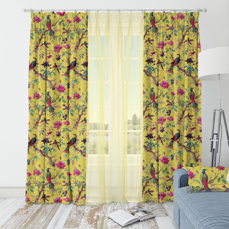 Paradise velvet door curtains set of 2 in Illuminating