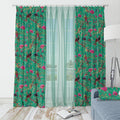 Paradise velvet door curtains set of 2 in Mint