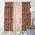 Paradise velvet door curtains set of 2 in Rust